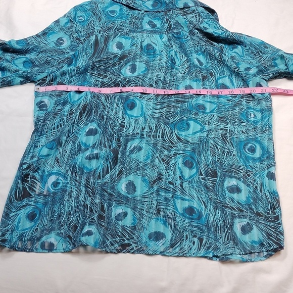 Rebecca Malone women's 3/4 sleeved button down blouse size XL - Picture 12 of 13